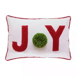 Christmas Pillows>Kirklands Home Joy Pom Pom Lumbar Pillow