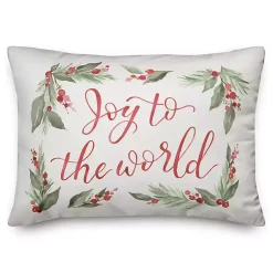 Christmas Pillows>Kirklands Home Joy to the World Lumbar Pillow