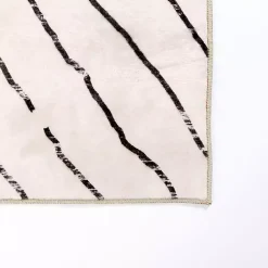 Kirklands Home Julia Black and White Washable Area Rug, 5x8 Hot