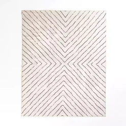 Kirklands Home Julia Black and White Washable Area Rug, 8x10 Hot