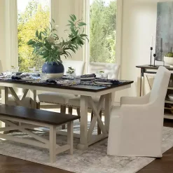 Kirklands Home Julia Cream Upholstered Dining Chair Ivory New