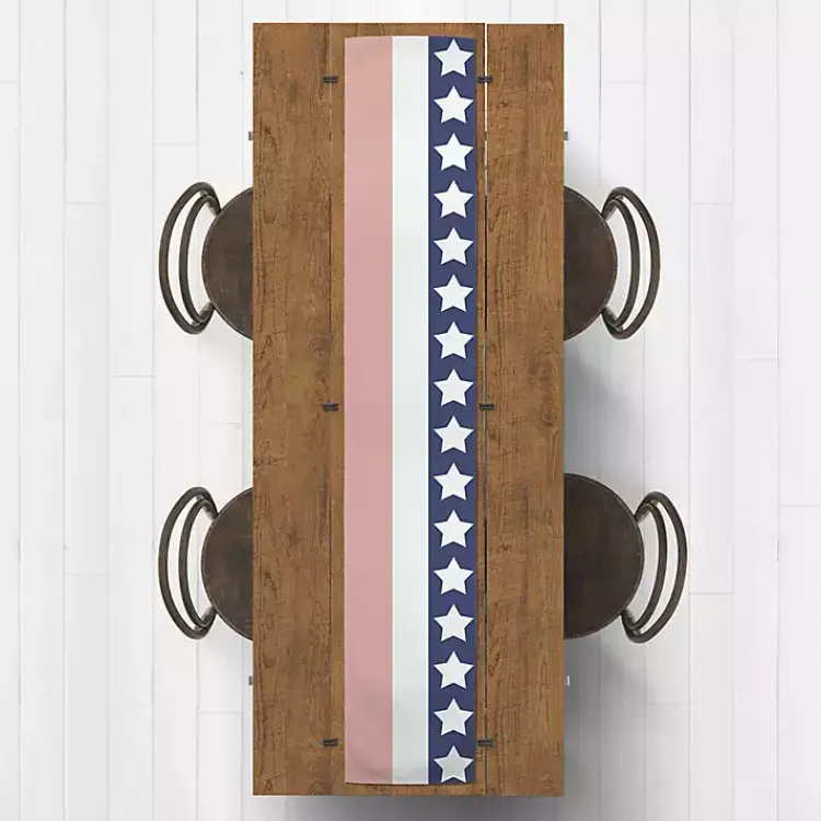 Kirklands Home July 4th Simple Stripe Decorative Table Runner Discount
