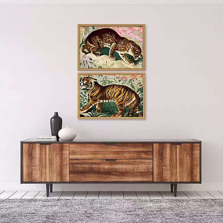 Kirklands Home Jungle Cats Framed Art Prints, Set of 2 Hot