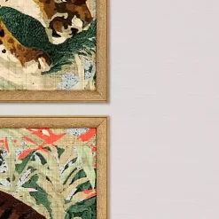Kirklands Home Jungle Cats Framed Art Prints, Set of 2 Hot