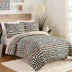 Kirklands Home Justina Blakeney Black Hypnotic King Quilt Set Clearance