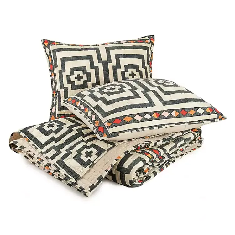 Kirklands Home Justina Blakeney Black Hypnotic King Quilt Set Clearance
