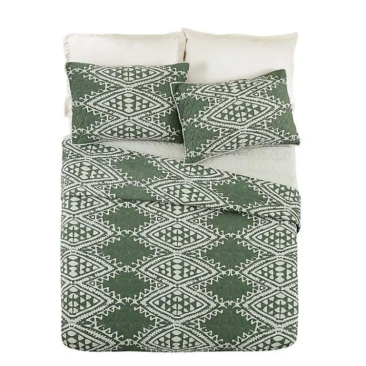 Kirklands Home Justina Blakeney Aisha King Quilt Set Green Hot
