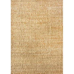 Kirklands Home Jute Hand Woven Halsey Area Rug, 4x6 Tan New