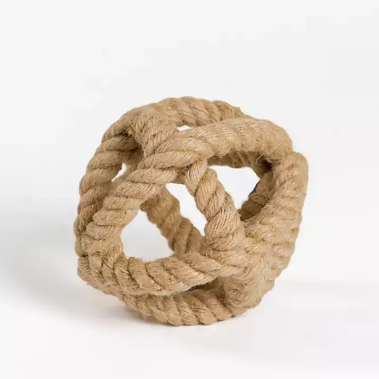 Statues & Figurines>Kirklands Home Jute Rope Knot Sphere Brown