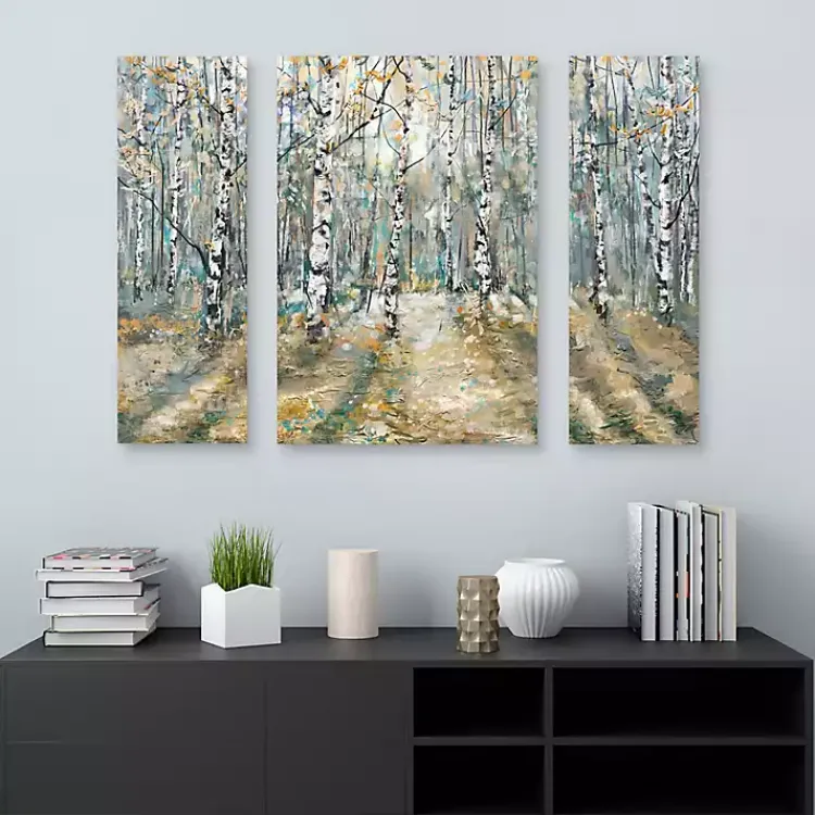 Kirklands Home Kaleidoscope Trees Canvas Art Prints, Set of 3
