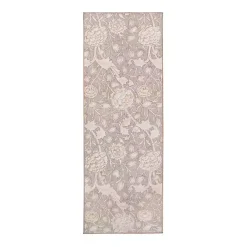 Kirklands Home Kalini Natural Floral Washable Runner, 2x7 Clearance
