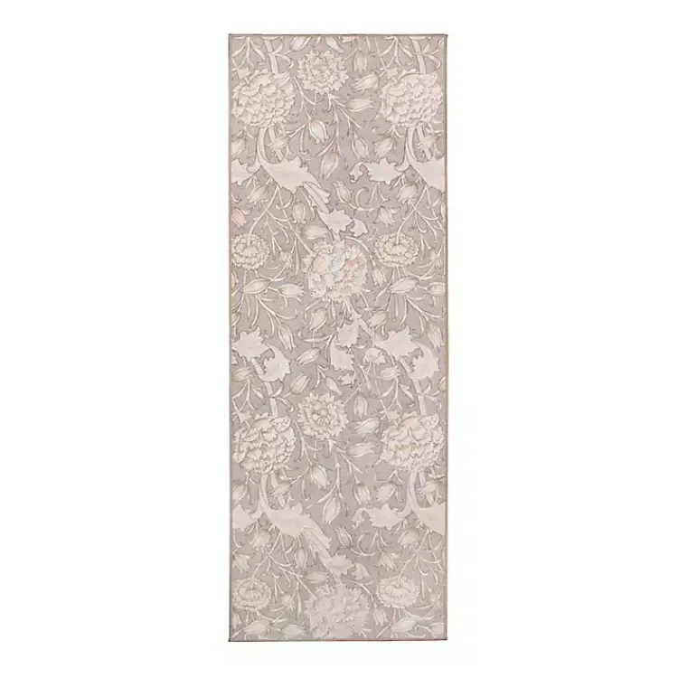 Kirklands Home Kalini Natural Floral Washable Runner, 2x7 Clearance