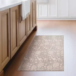 Kirklands Home Kalini Natural Floral Washable Area Rug, 3x5 Best