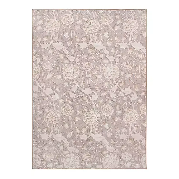 Kirklands Home Kalini Natural Floral Washable Area Rug, 5x7 Sale