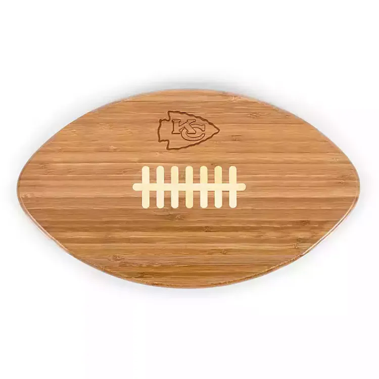 Kirklands Home Kansas City Chiefs Bamboo Football Cutting Board Tan Outlet