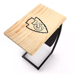 Kirklands Home Kansas City Chiefs Wood C-Table Tan Hot