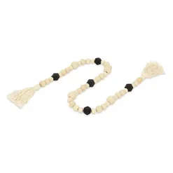Decorative Accents>Kirklands Home Kara Black Beaded Wood Polygon Decorative Garland