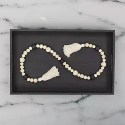 Decorative Accents>Kirklands Home Kara Black Beaded Wood Polygon Decorative Garland
