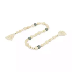 Decorative Accents>Kirklands Home Kara Blue Beaded Wood Polygon Decorative Garland