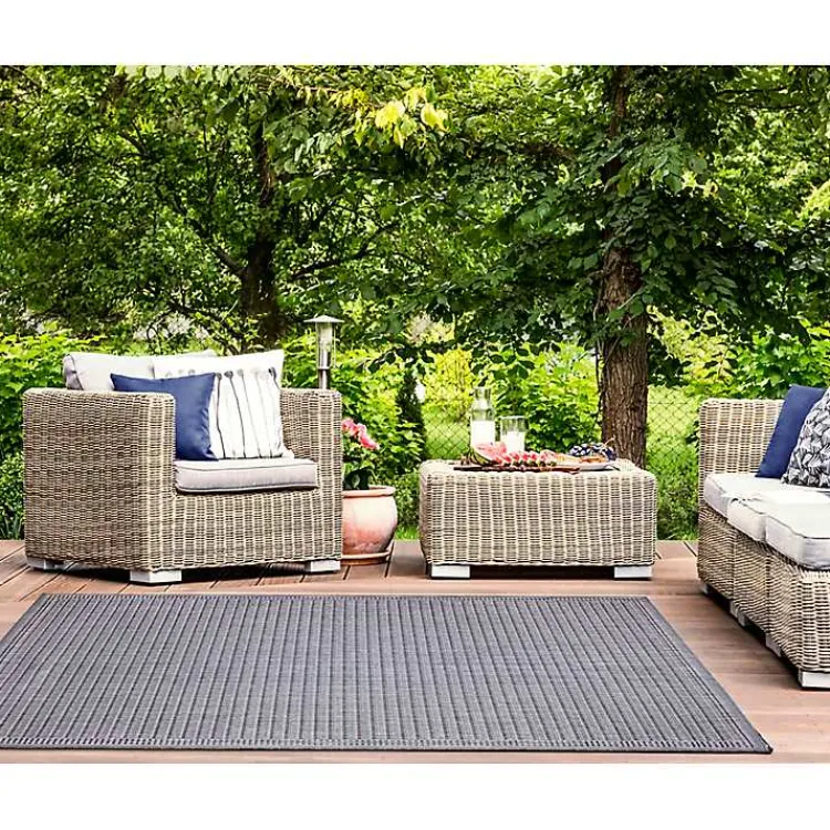 Kirklands Home Kaya Navy Gradient Indoor/Outdoor Area Rug, 6x9 Blue Hot