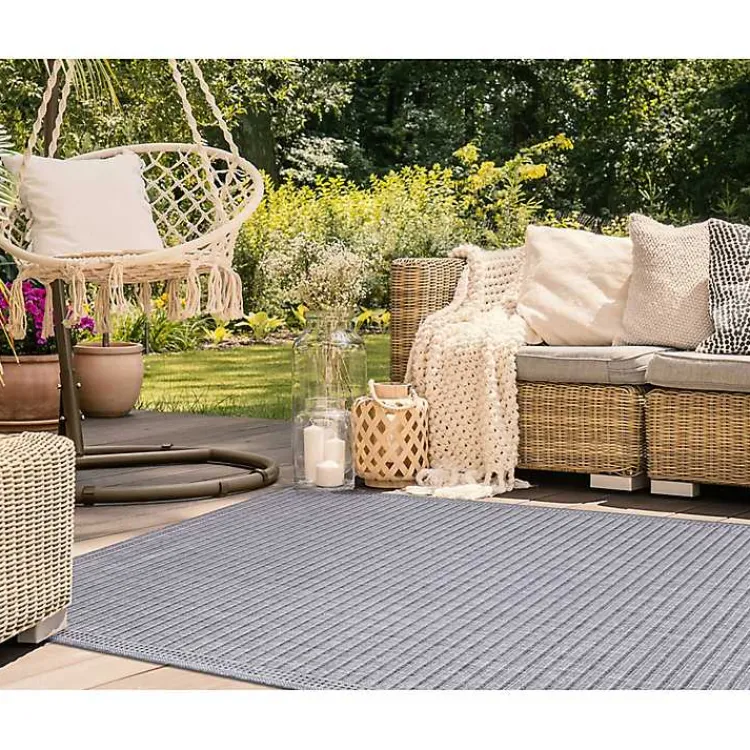 Kirklands Home Kaya Navy Gradient Indoor/Outdoor Area Rug, 6x9 Blue Hot