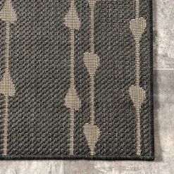 Kirklands Home Kendall Gray Vertical Teardrop Outdoor Rug, 5x8 Clearance