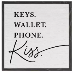 Kirklands Home Keys Wallet Kiss Framed Wall Plaque Sale