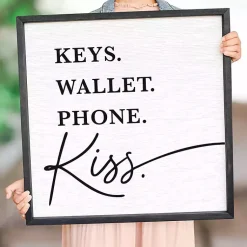 Kirklands Home Keys Wallet Kiss Framed Wall Plaque Sale
