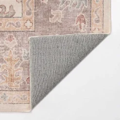 Kirklands Home Kira Traditional Washable Area Rug, 5x8 Ivory Sale