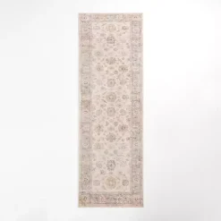 Kirklands Home Kira Traditional Washable Runner, 2x7 Ivory Best