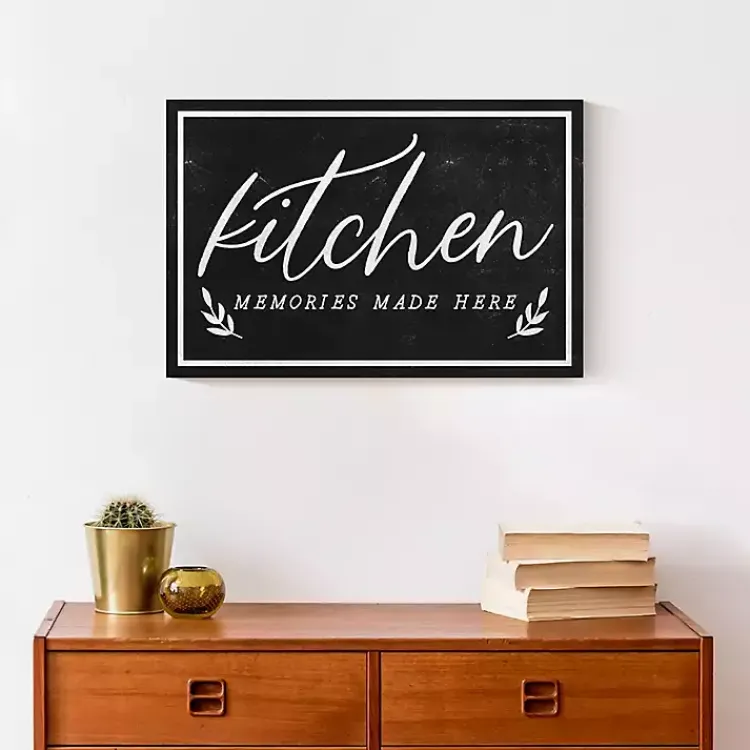 Kirklands Home Kitchen Memories Canvas Wall Plaque