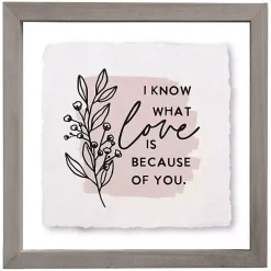 Kirklands Home Know What Love Is Framed Wall Plaque Clearance