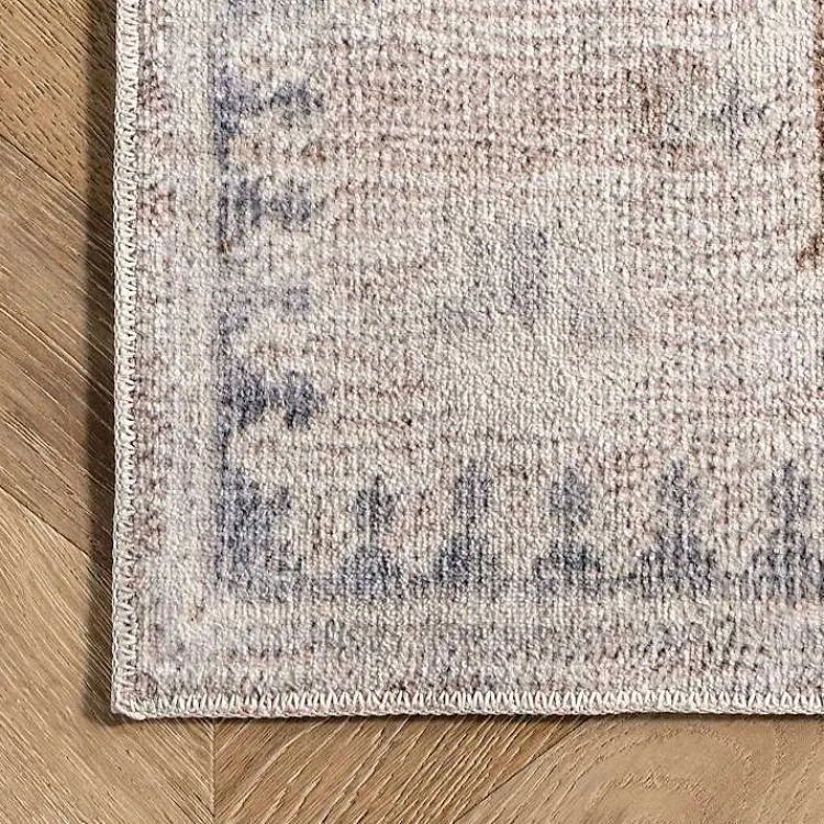 Kirklands Home Krystin Distressed Washable Area Rug, 5x8 Gray Clearance