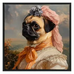 Kirklands Home Lady Petunia Pugington Framed Art Print Multi Online