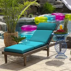 Kirklands Home Lake Leala Outdoor Chaise Cushion Blue