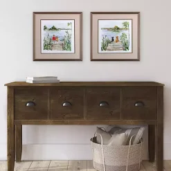 Kirklands Home Lake Dock Framed Art Prints, Set of 2 Multi Hot