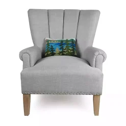 Pillows>Kirklands Home Lake Forest Hooked Wool Lumbar Pillow
