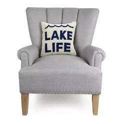 Pillows>Kirklands Home Lake Life Hooked Throw Pillow