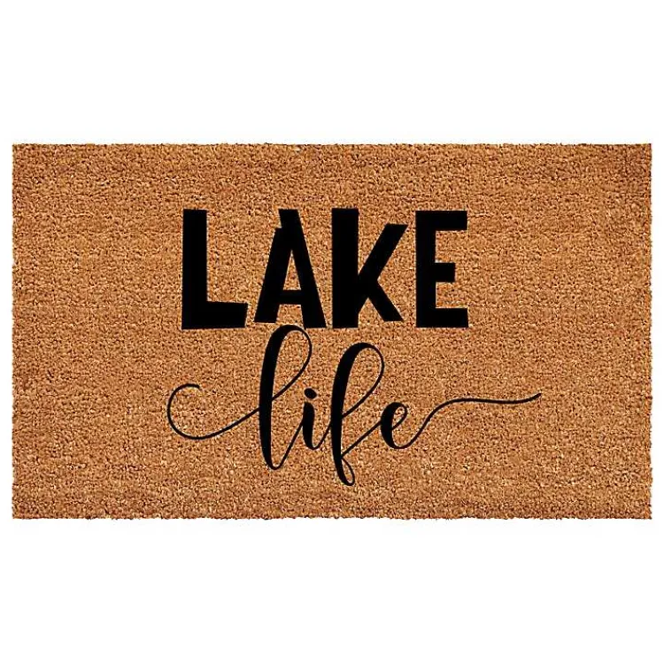 Kirklands Home Lake Life Script Doormat