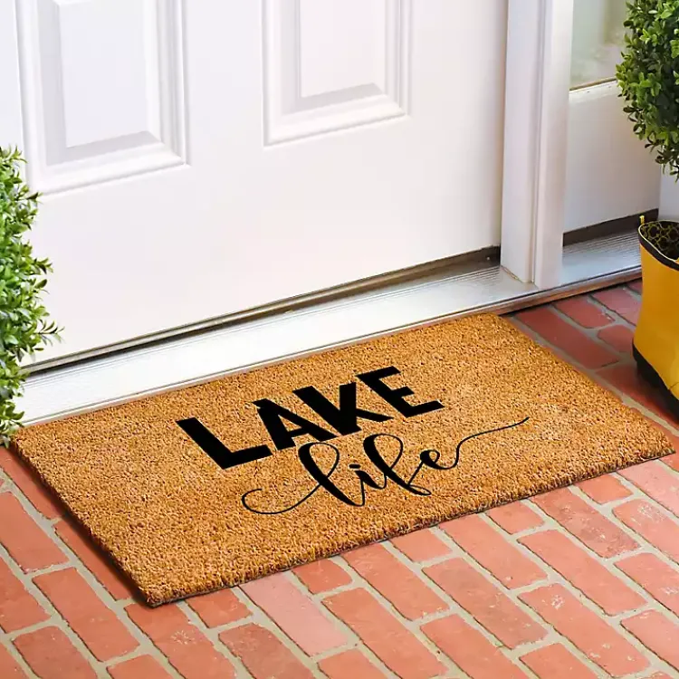 Kirklands Home Lake Life Script Doormat
