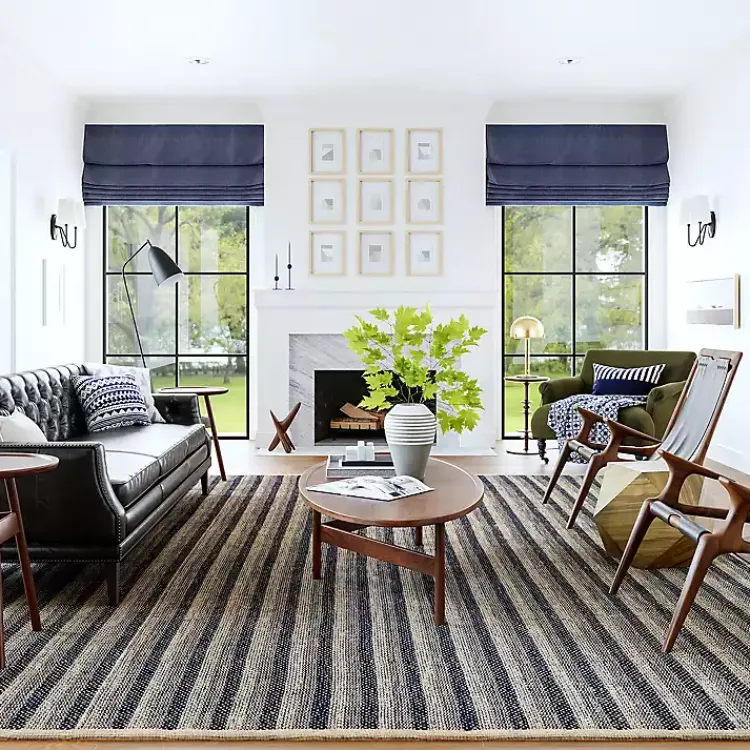 Kirklands Home Lake Striped Emily Henderson x RugsUSA Rug, 10x14 Sale