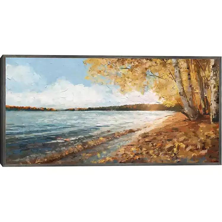 Kirklands Home Lakeside Colors Framed Canvas Art Print Multi Hot