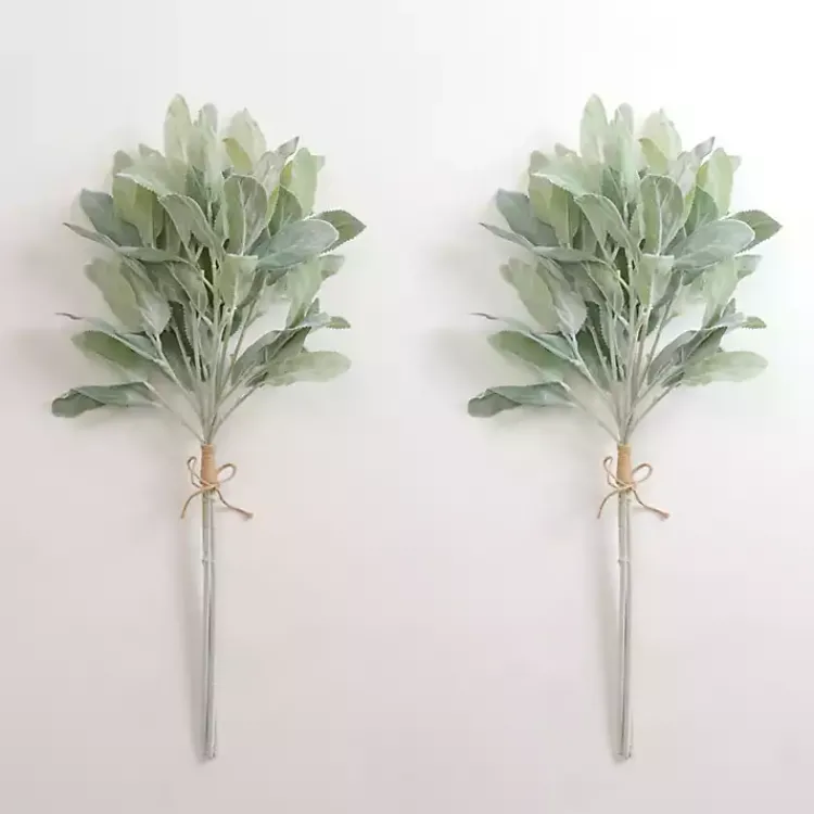 Stems & Bouquets>Kirklands Home Lamb's Ear Bundles, Set of 2 Green