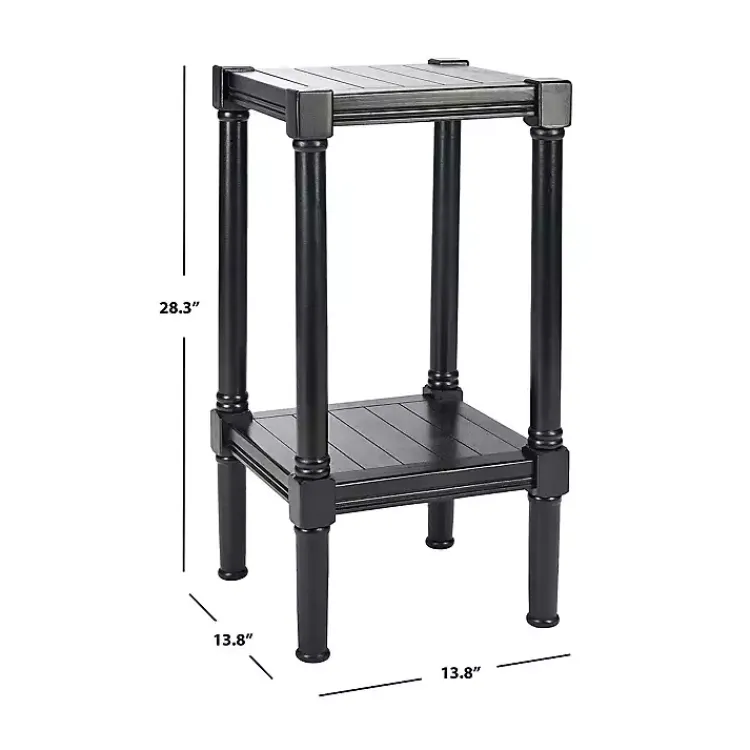 Kirklands Home Landry Carved Legs Accent Table Black Sale