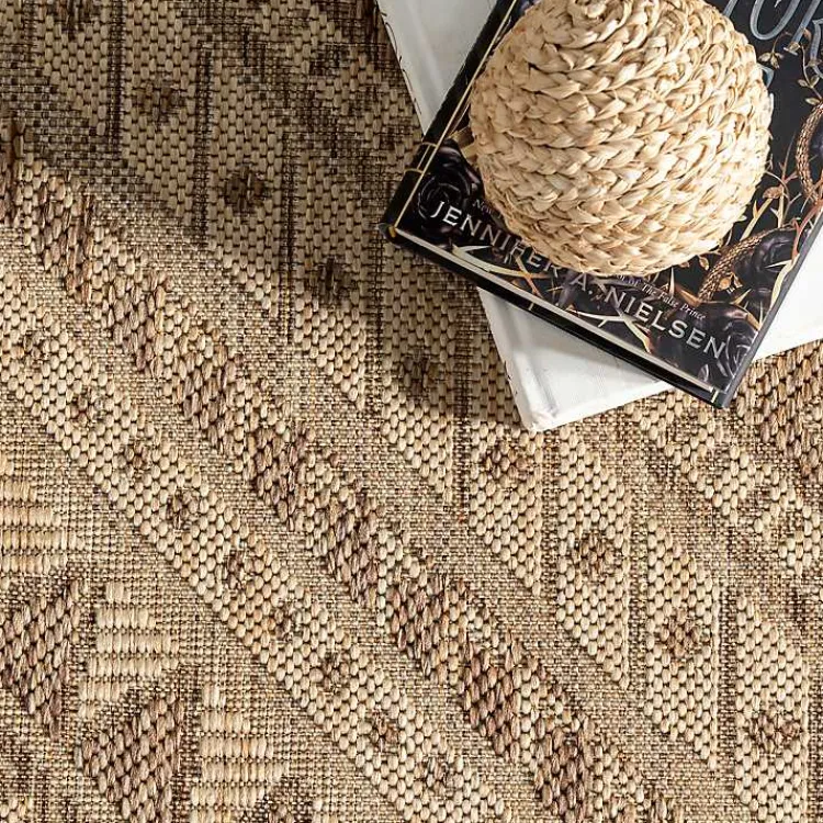 Kirklands Home Landy Aztec Outdoor Rug, 5x8 Tan Sale