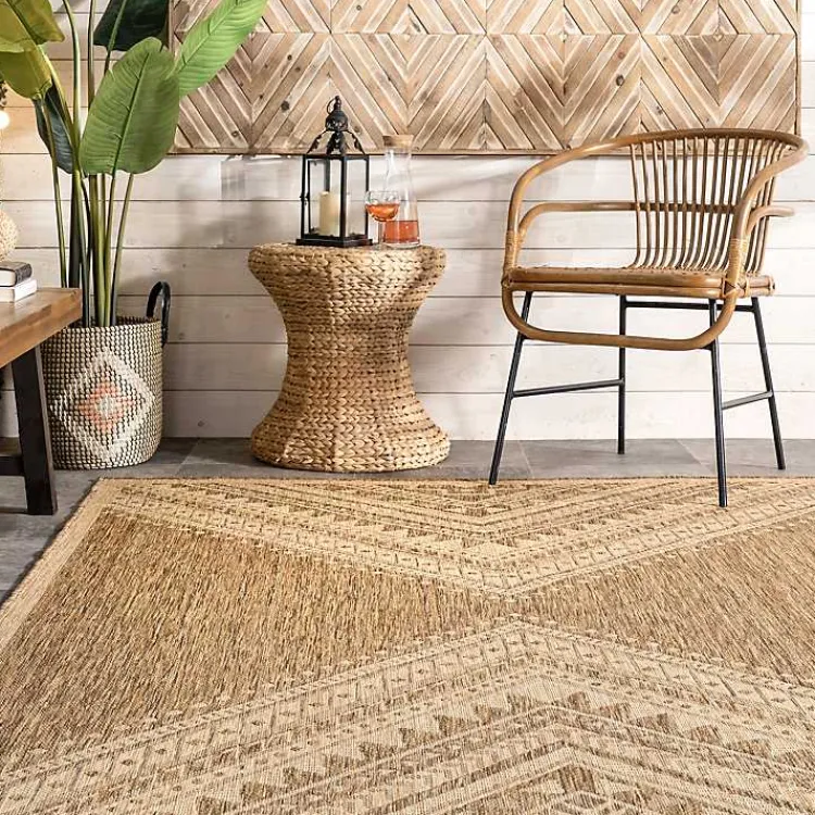 Kirklands Home Landy Aztec Outdoor Rug, 8x10 Tan Sale