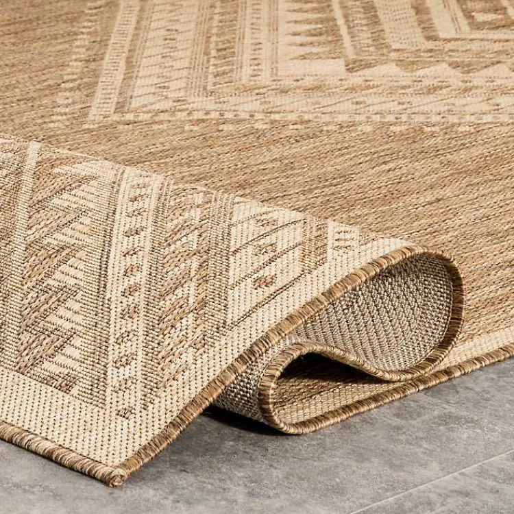 Kirklands Home Landy Aztec Outdoor Rug, 8x10 Tan Sale