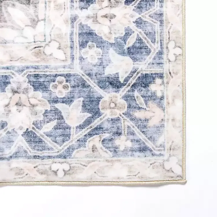 Kirklands Home Lara Blue Medallion Washable Area Rug, 5x8 Best