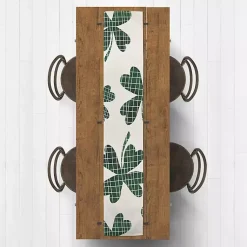 St Patricks Day Decorations>Kirklands Home Large Plaid Clover Table Runner, 90 in.