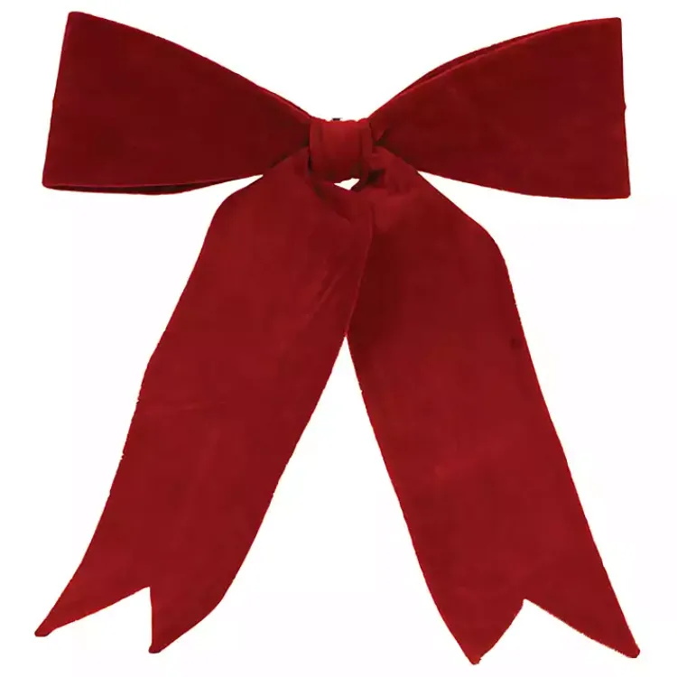 Christmas Decorations>Kirklands Home Large Velvet Christmas Bows, Set of 2 Red